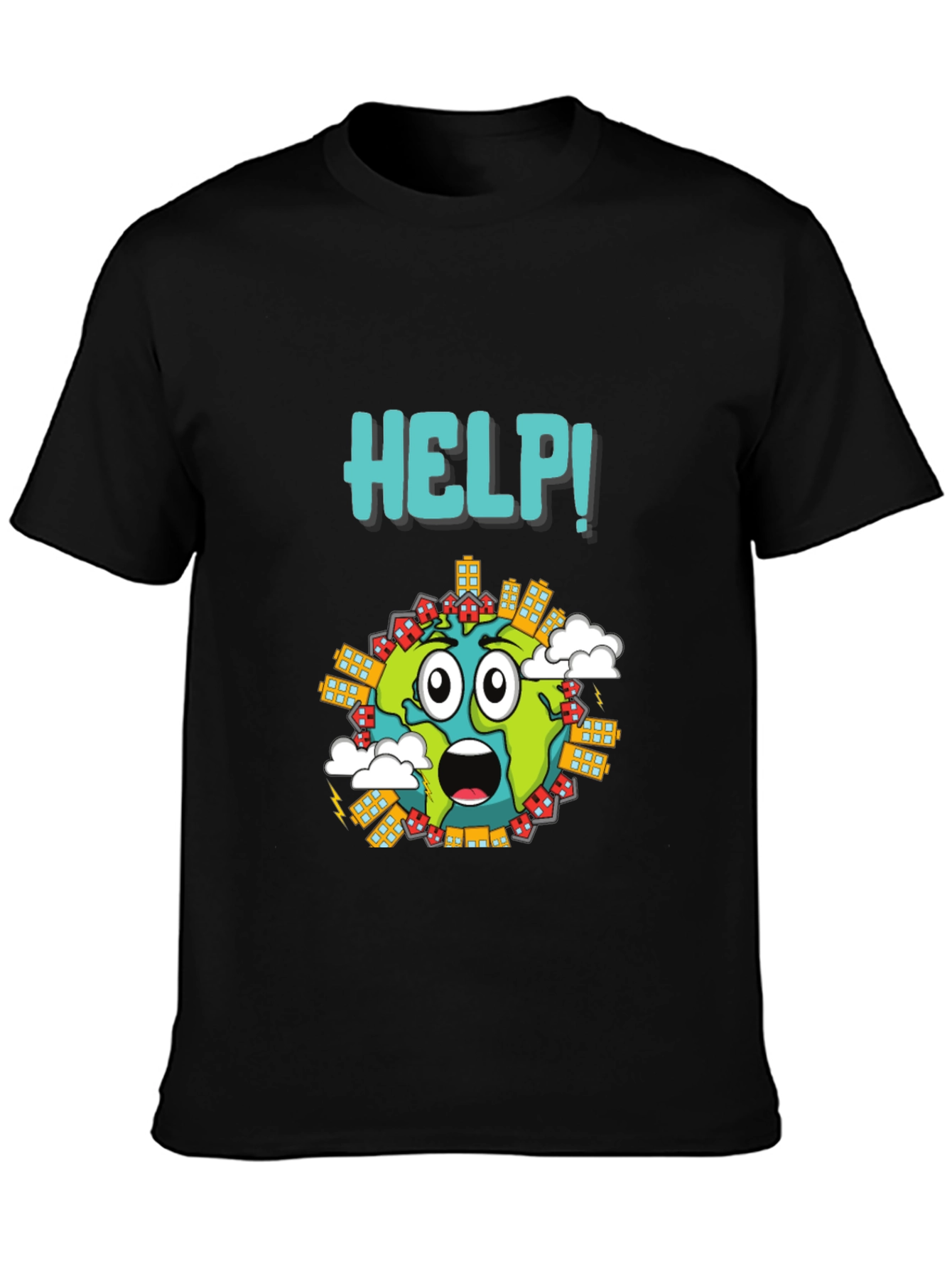 Distressed Earth Graphic T-Shirt - Save the Planet Tee
