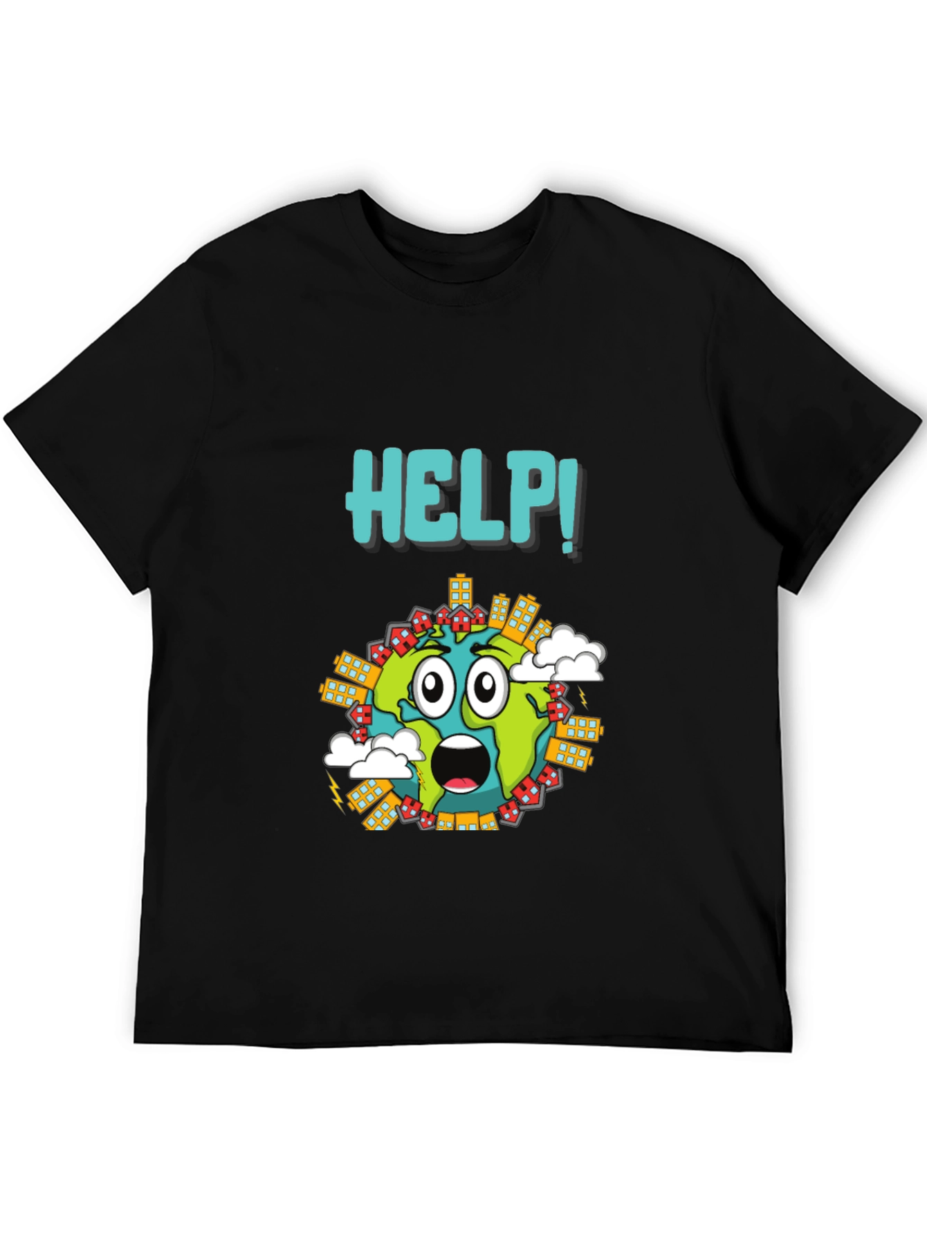 Distressed Earth Graphic T-Shirt - Save the Planet Tee