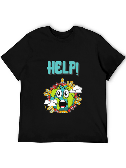 Distressed Earth Graphic T-Shirt - Save the Planet Tee