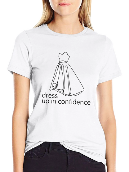 Dress Up in Confidence Black T-Shirt