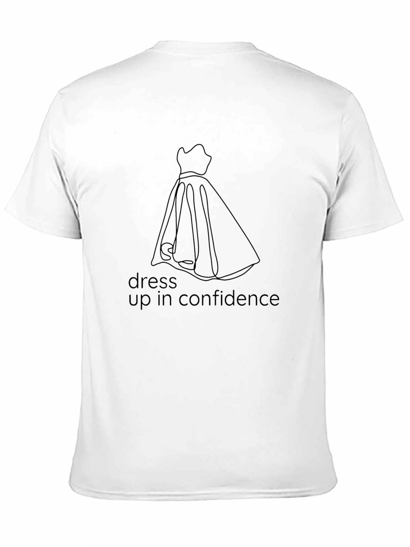 Dress Up in Confidence Black T-Shirt