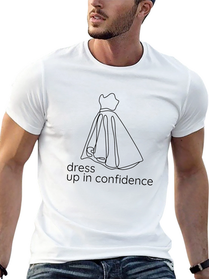 Dress Up in Confidence Black T-Shirt