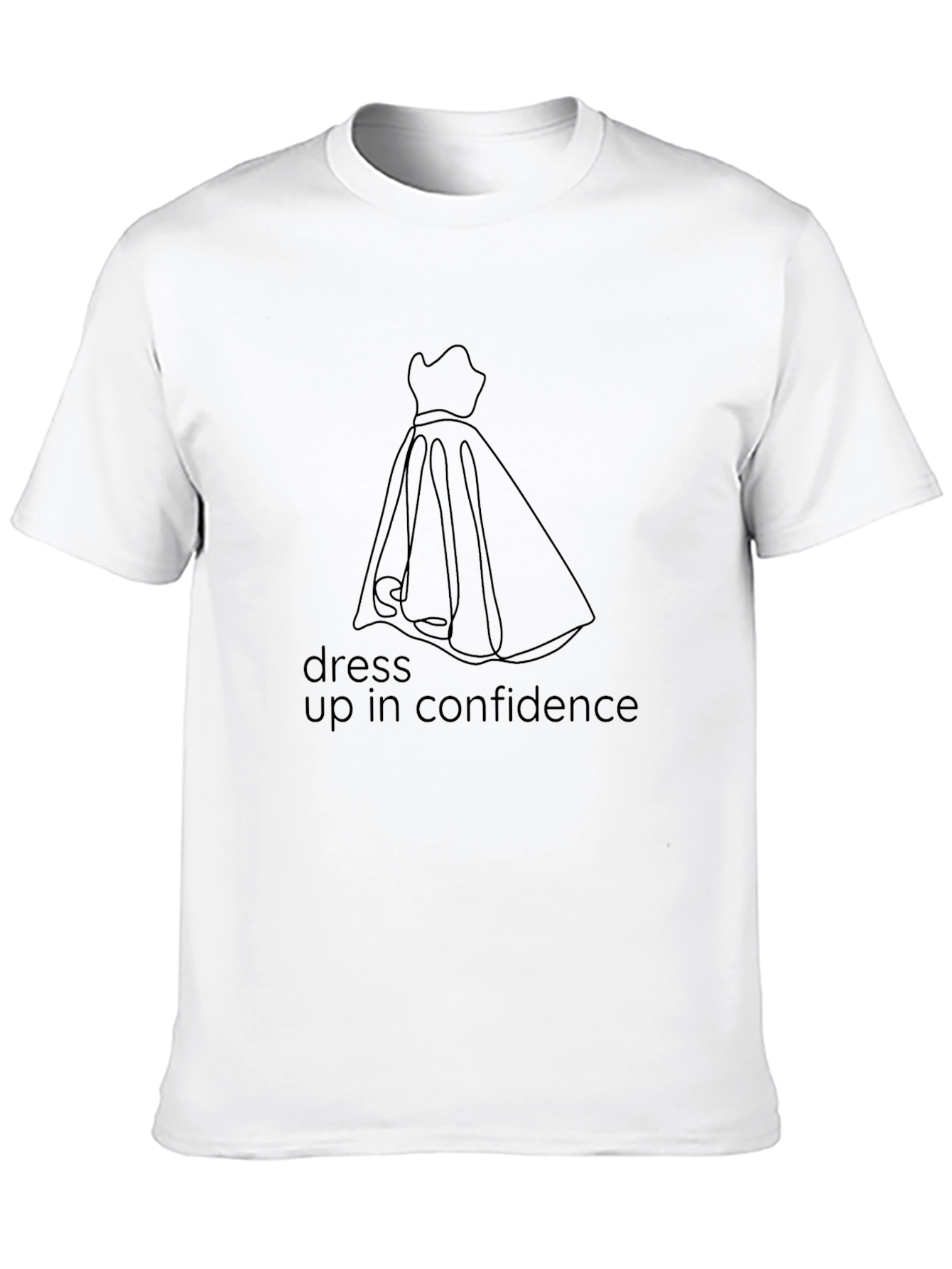 Dress Up in Confidence Black T-Shirt
