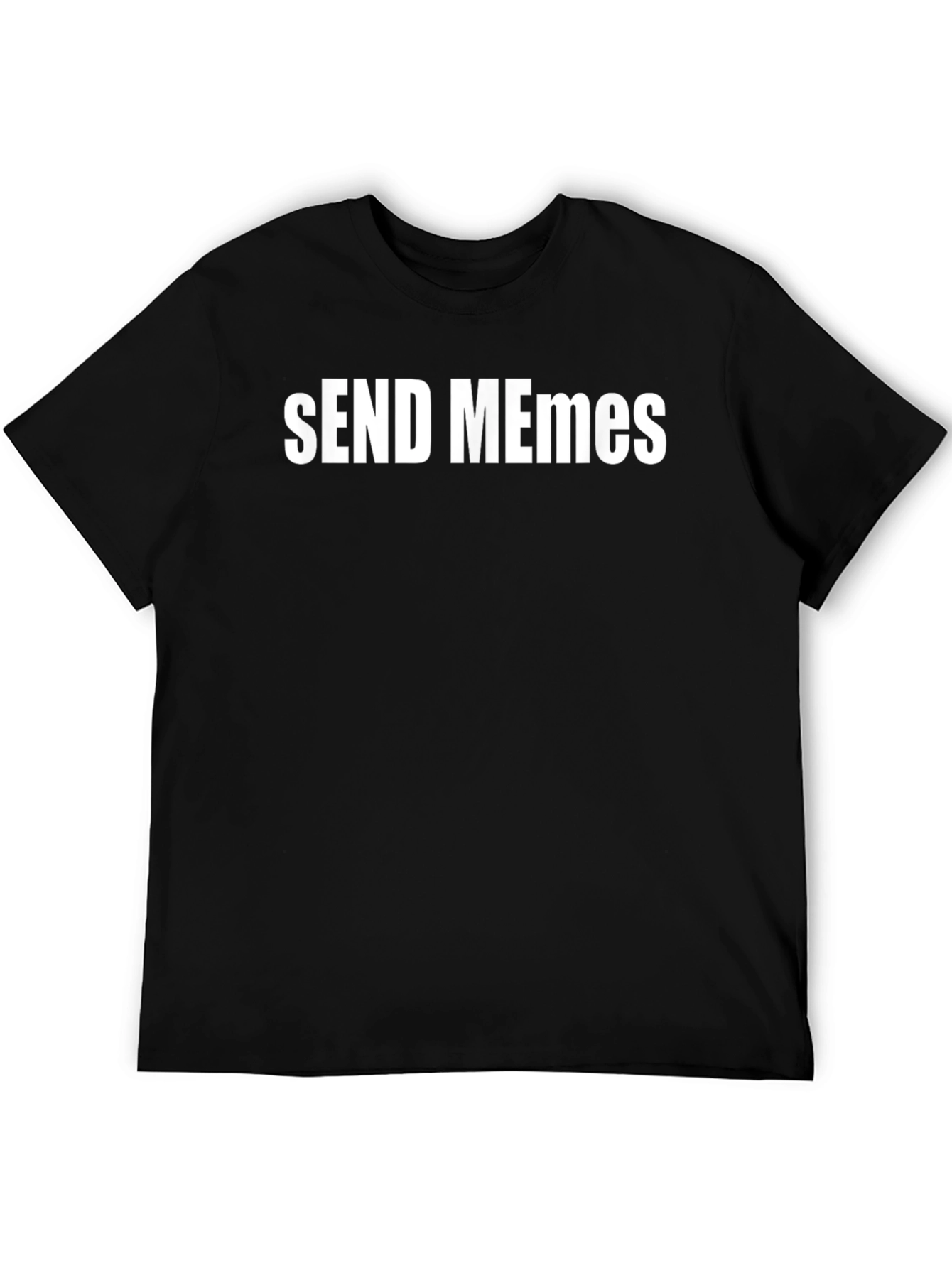 Send Memes Graphic Tee - Black Cotton T-Shirt