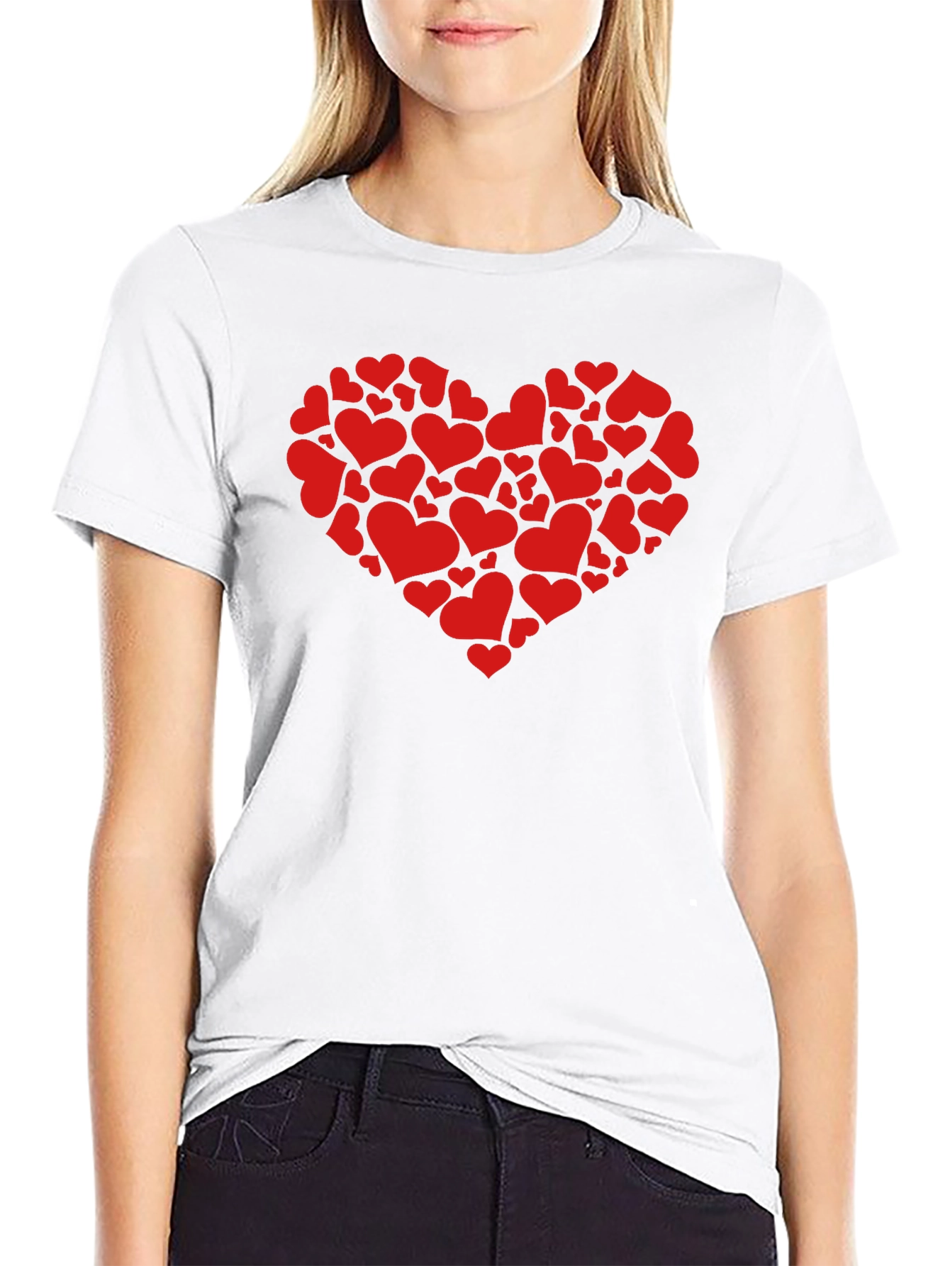 Heart Full of Hearts Black T-Shirt