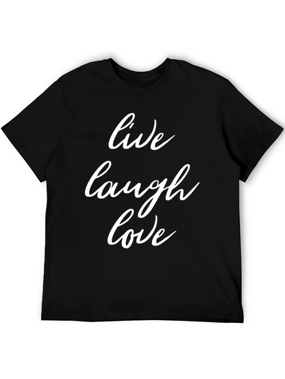 Live Laugh Love Black Graphic Tee