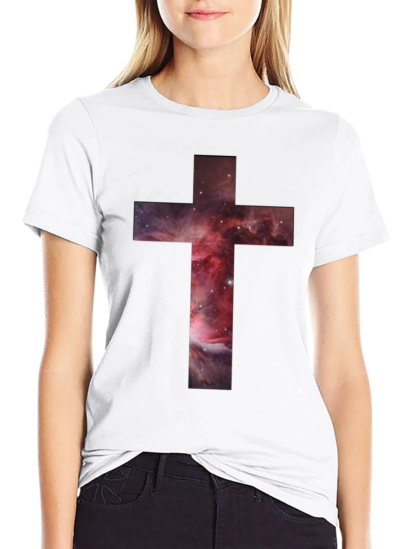Nebula Cross Graphic Tee - Stylish Christian Apparel