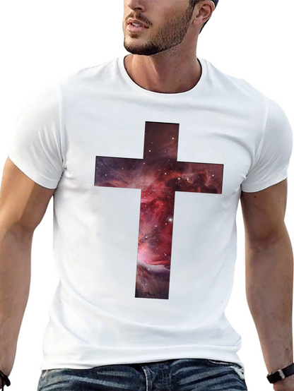 Nebula Cross Graphic Tee - Stylish Christian Apparel