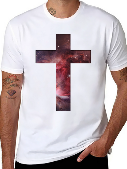 Nebula Cross Graphic Tee - Stylish Christian Apparel