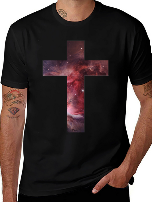 Nebula Cross Graphic Tee - Stylish Christian Apparel