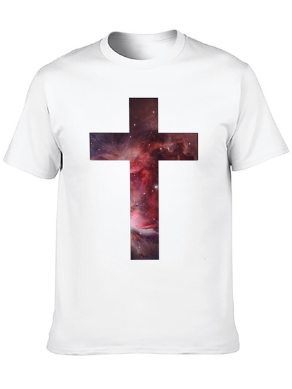 Nebula Cross Graphic Tee - Stylish Christian Apparel