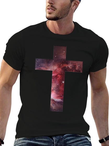 Nebula Cross Graphic Tee - Stylish Christian Apparel