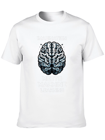 Imagination Meets Machine Learning Black Graphic Tee