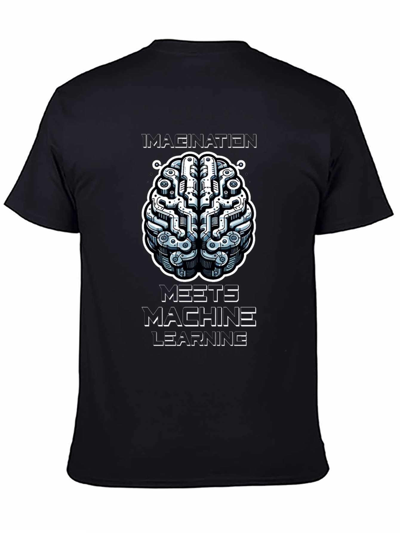 Imagination Meets Machine Learning Black Graphic Tee