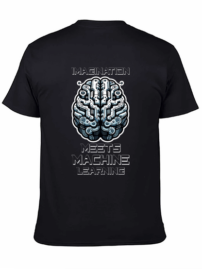 Imagination Meets Machine Learning Black Graphic Tee