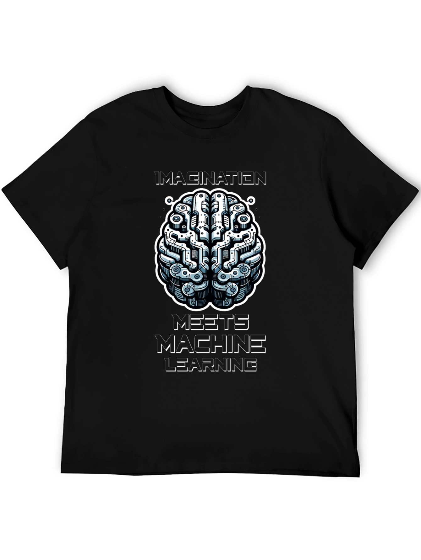 Imagination Meets Machine Learning Black Graphic Tee