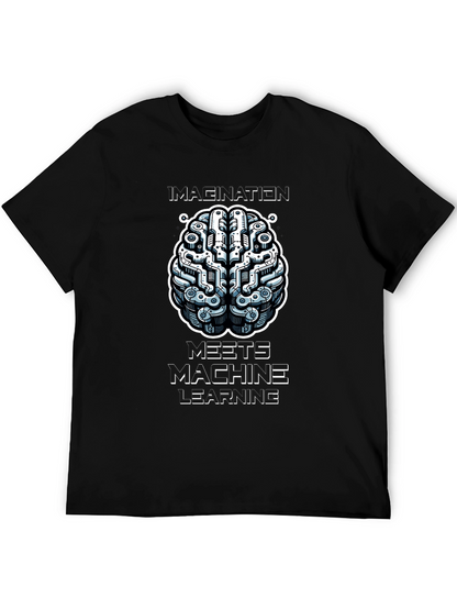 Imagination Meets Machine Learning Black Graphic Tee