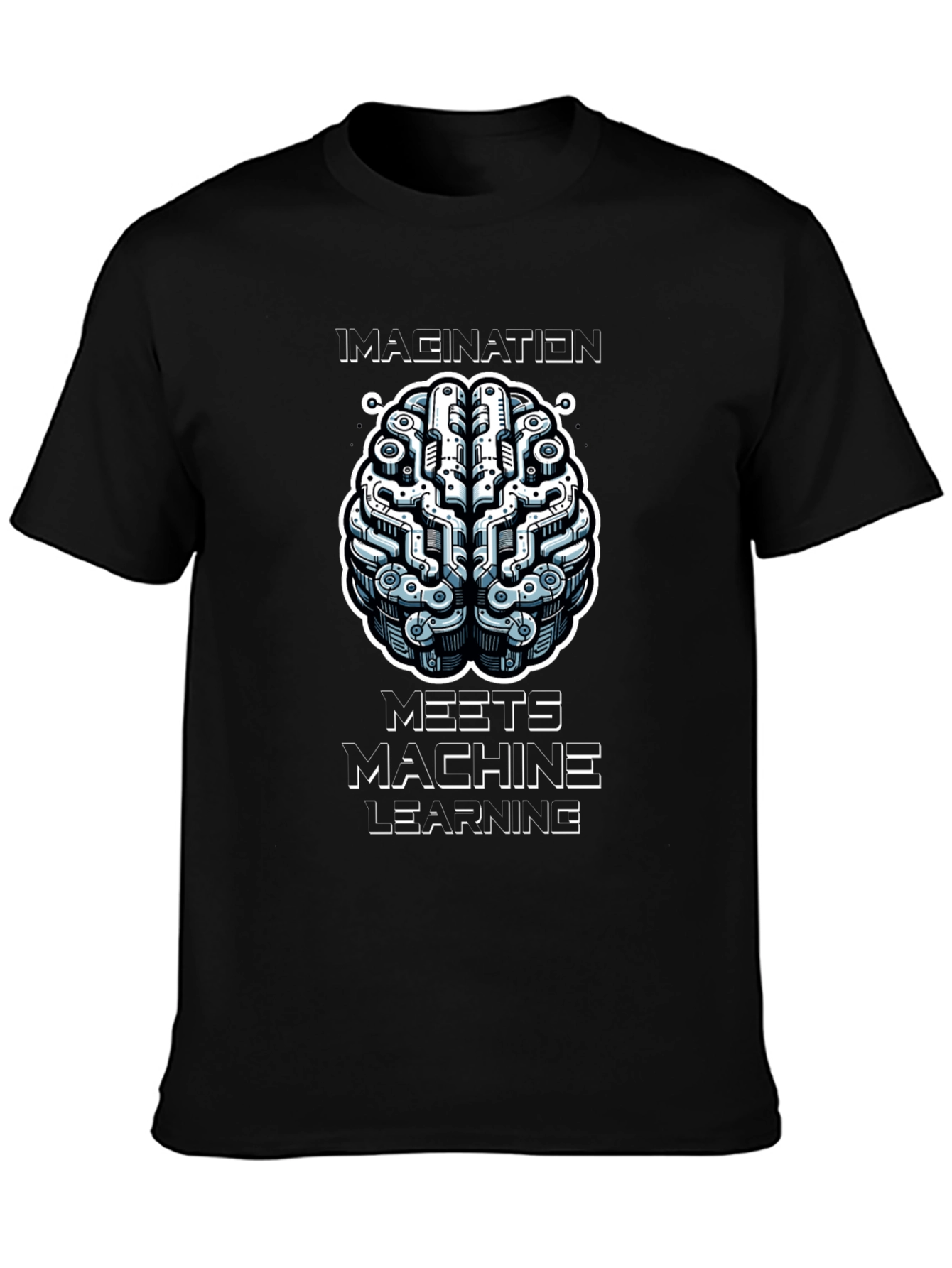 Imagination Meets Machine Learning Black Graphic Tee