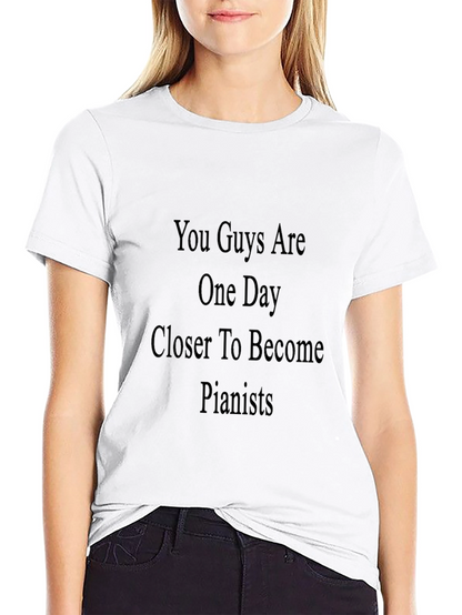 Pianist Motivation Black T-Shirt