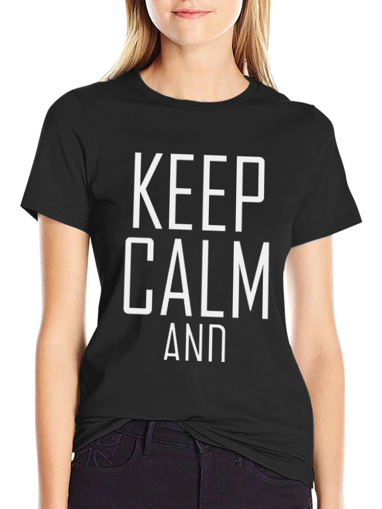 Keep Calm Graphic Tee - Black T-Shirt
