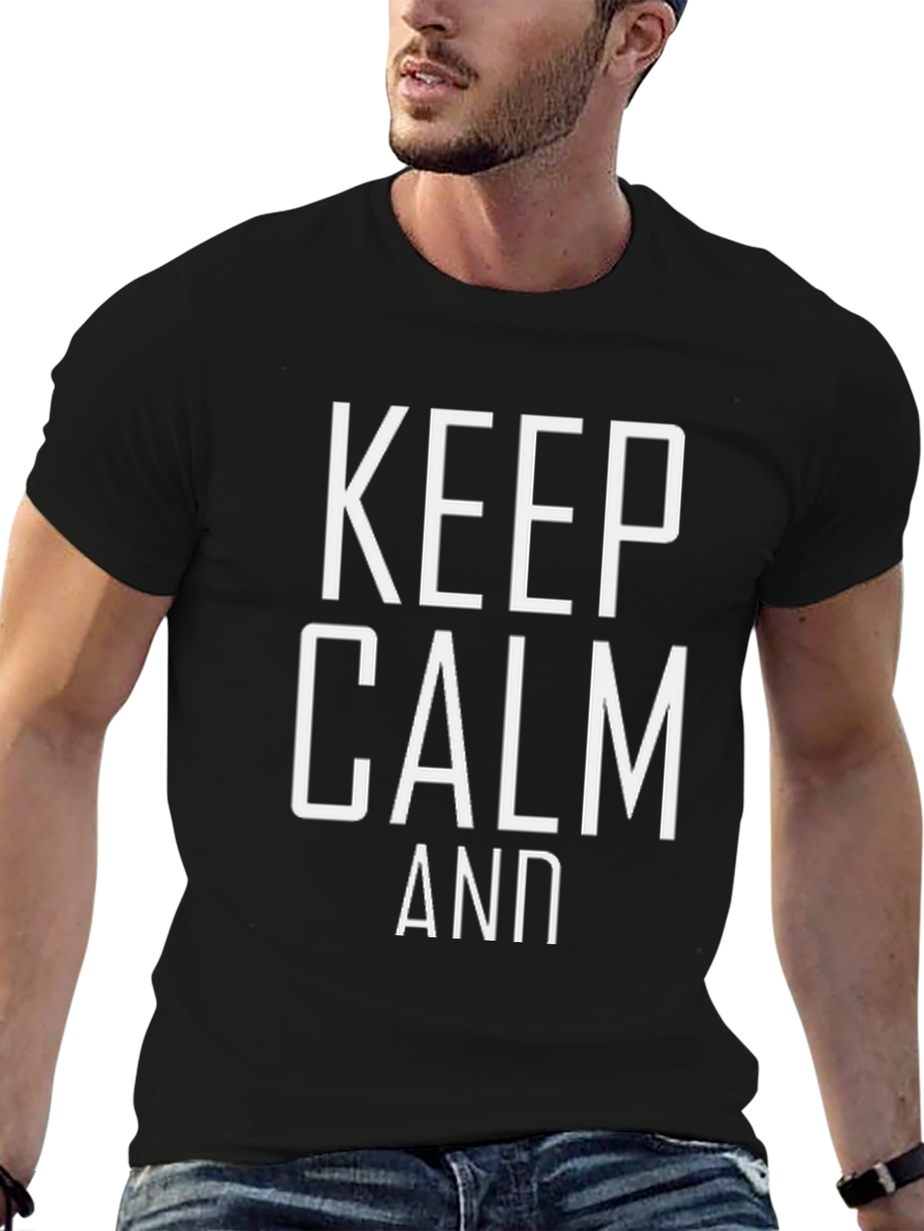 Keep Calm Graphic Tee - Black T-Shirt