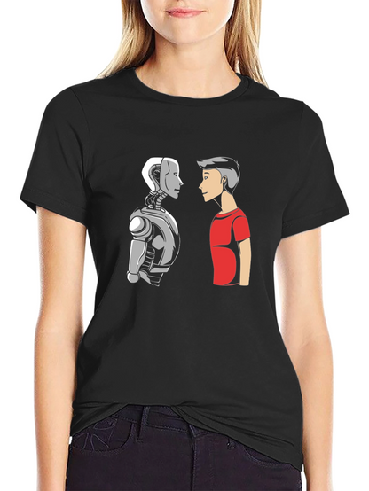 Robot vs Human Graphic T-Shirt