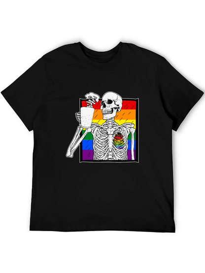 Rainbow Skeleton Coffee T-Shirt