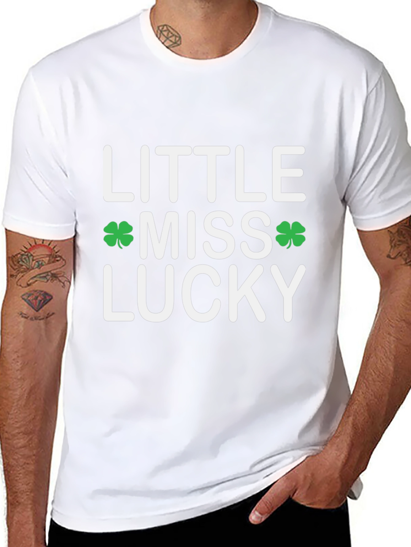 Little Miss Lucky Shamrock St. Patricks Day T-Shirt