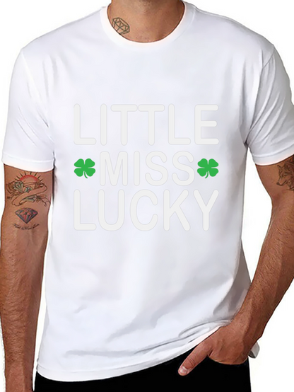 Little Miss Lucky Shamrock St. Patricks Day T-Shirt