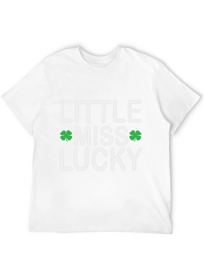 Little Miss Lucky Shamrock St. Patricks Day T-Shirt