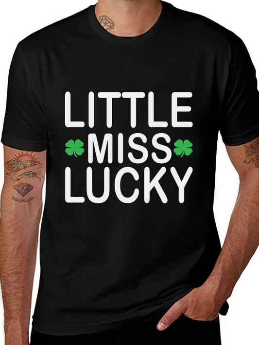 Little Miss Lucky Shamrock St. Patricks Day T-Shirt