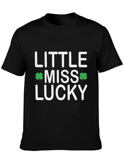 Little Miss Lucky Shamrock St. Patricks Day T-Shirt