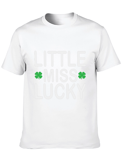 Little Miss Lucky Shamrock St. Patricks Day T-Shirt