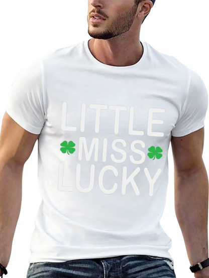 Little Miss Lucky Shamrock St. Patricks Day T-Shirt