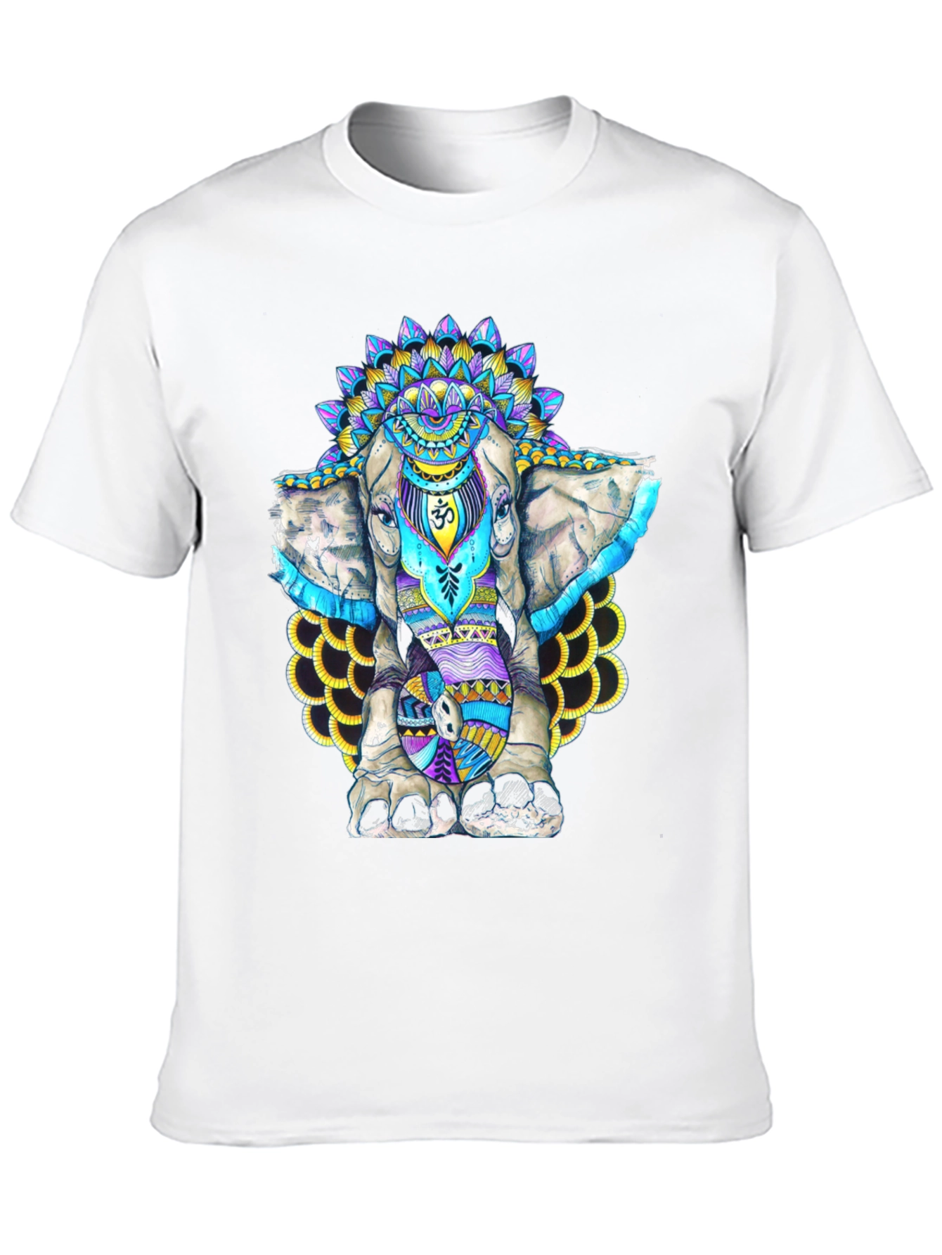Elephant Mandala Graphic T-Shirt - Spiritual Style