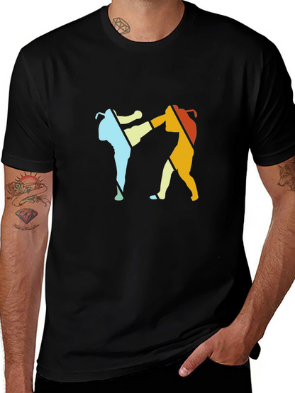 Retro Martial Arts T-Shirt: Kickboxing Design