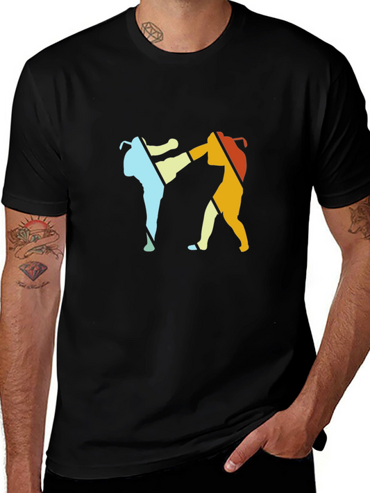 Retro Martial Arts T-Shirt: Kickboxing Design