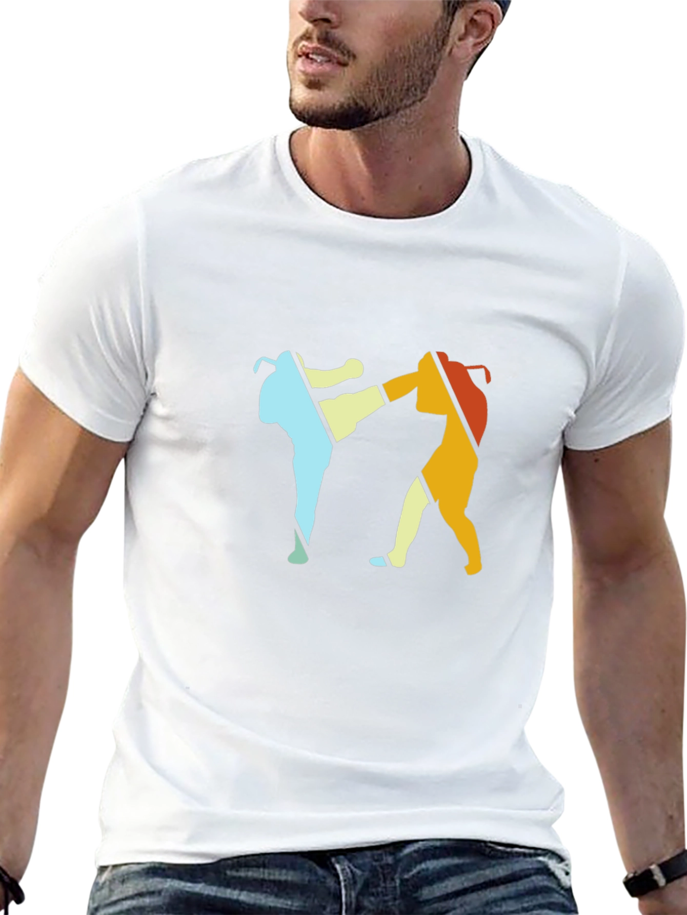 Retro Martial Arts T-Shirt: Kickboxing Design