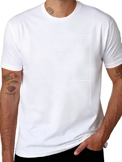 Soccer Field Diagram Graphic Tee - Black
