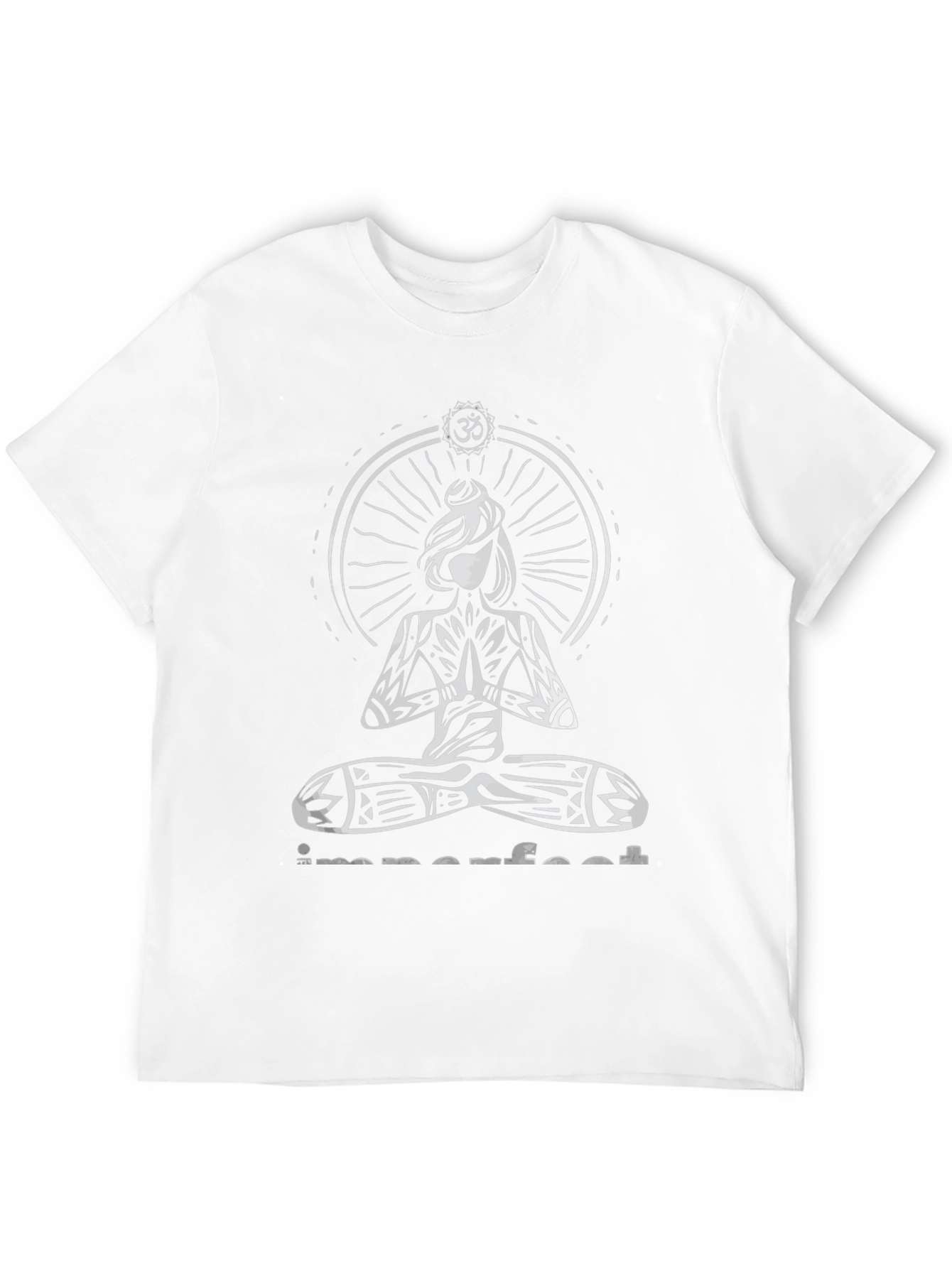 Imperfect Yoga Graphic Print Black T-Shirt