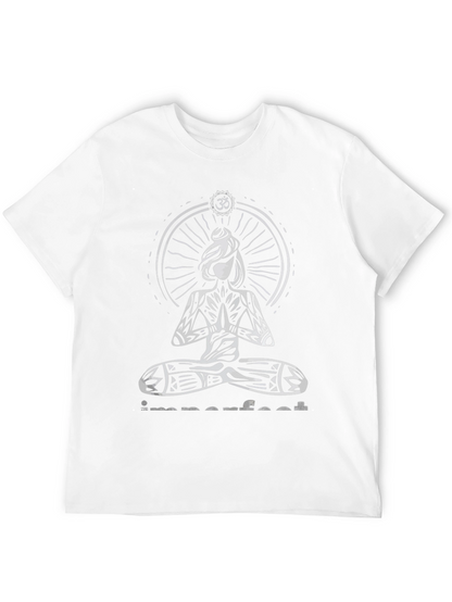 Imperfect Yoga Graphic Print Black T-Shirt