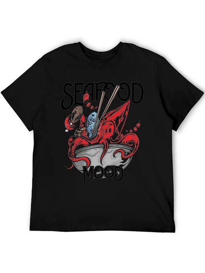 Seafood Mood Graphic Tee - Unique Octopus Ramen Design