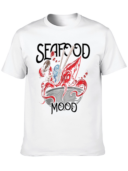 Seafood Mood Graphic Tee - Unique Octopus Ramen Design