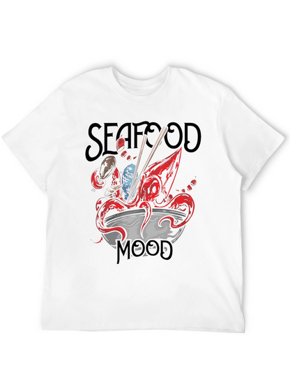 Seafood Mood Graphic Tee - Unique Octopus Ramen Design