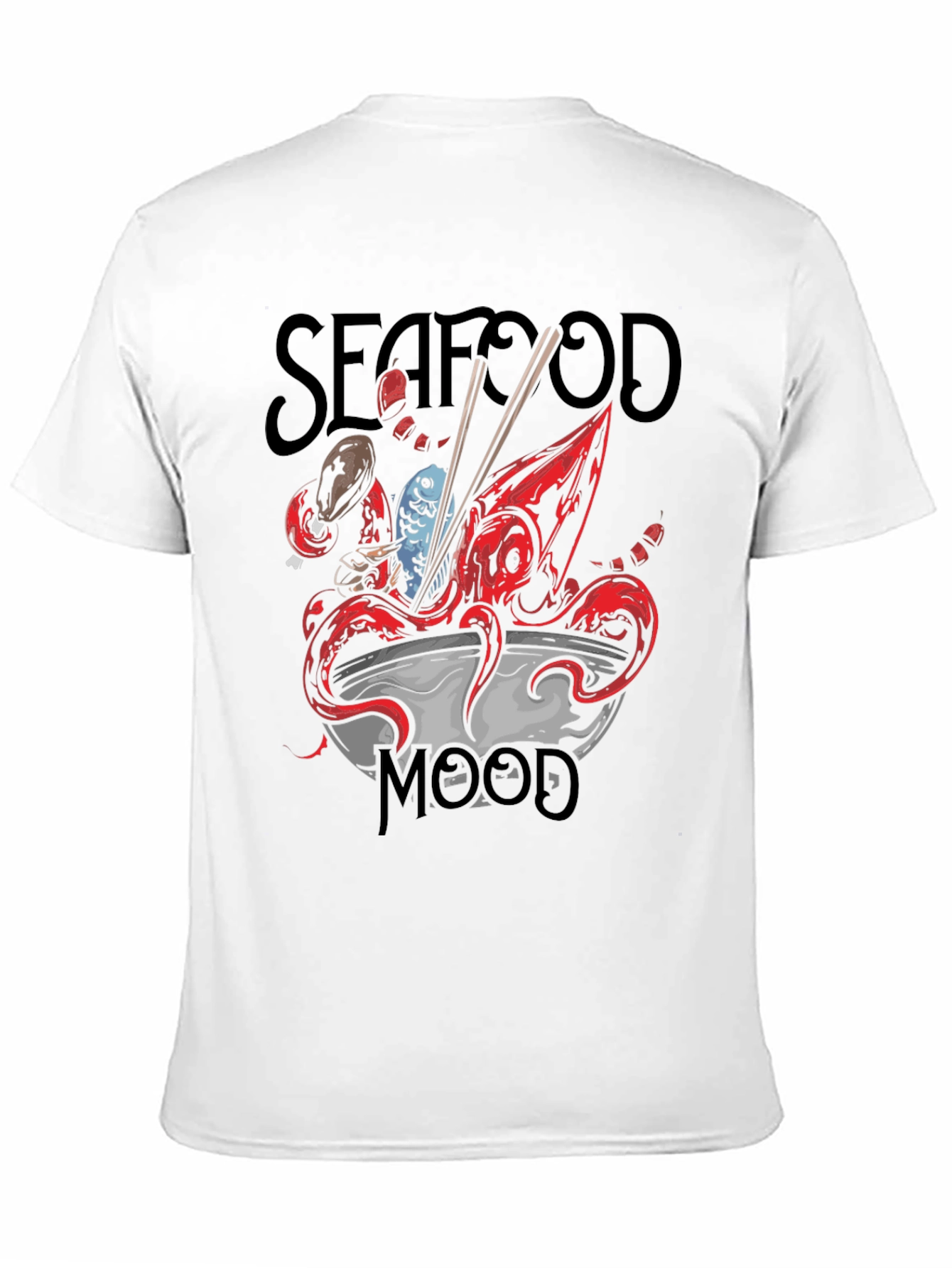 Seafood Mood Graphic Tee - Unique Octopus Ramen Design