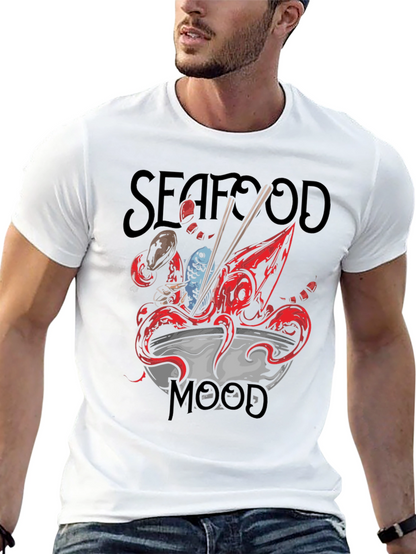 Seafood Mood Graphic Tee - Unique Octopus Ramen Design