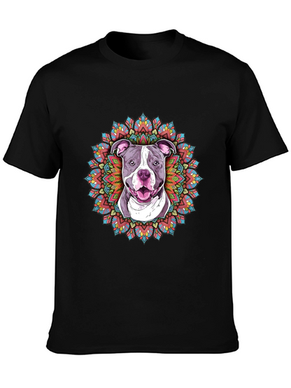 Pitbull Mandala Graphic Tee - Stylish Dog Lover Shirt