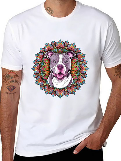 Pitbull Mandala Graphic Tee - Stylish Dog Lover Shirt