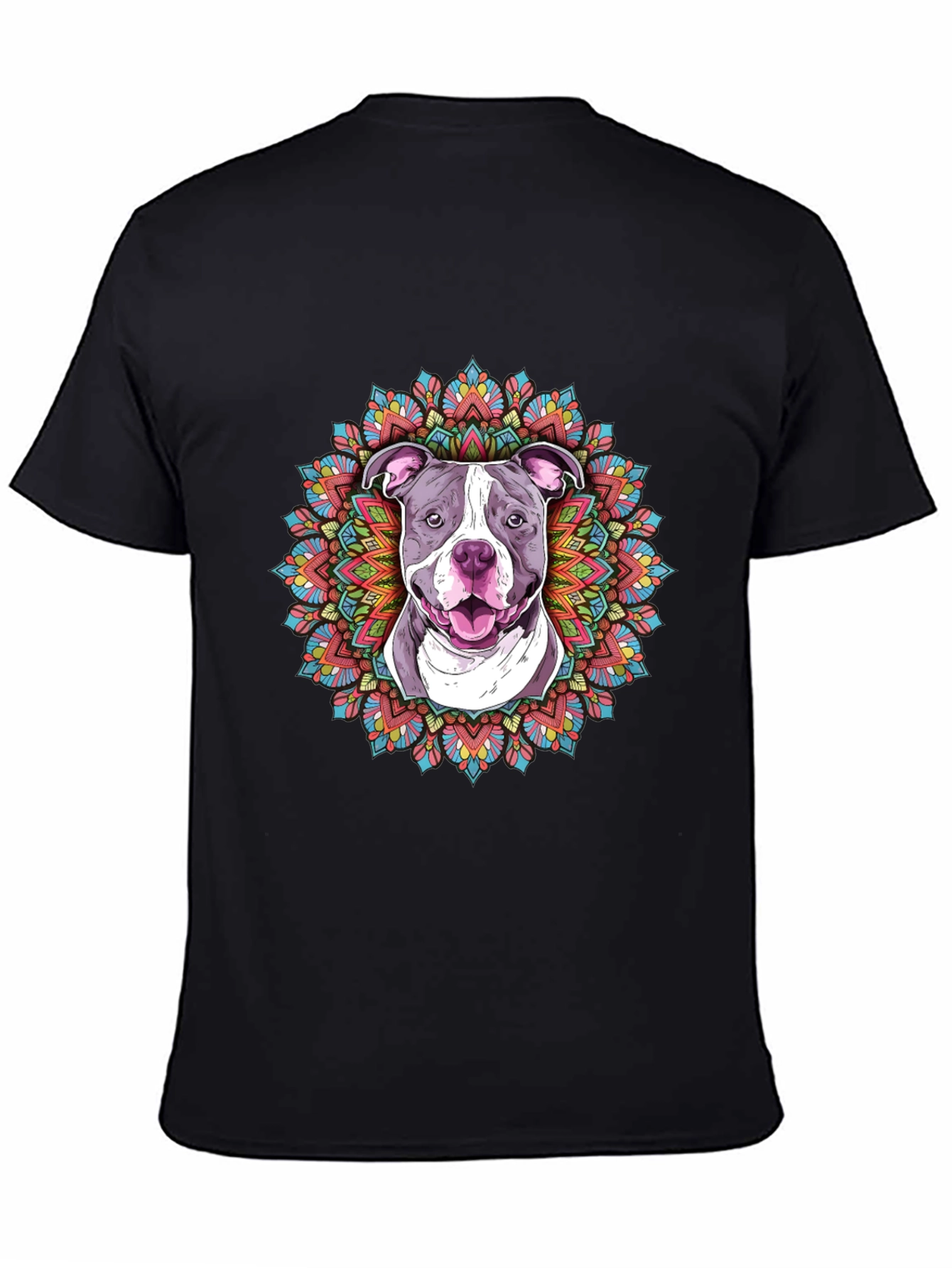 Pitbull Mandala Graphic Tee - Stylish Dog Lover Shirt