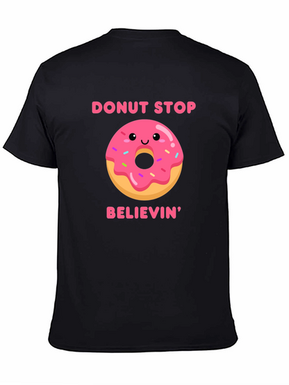Donut Stop Believin Graphic Tee - Black